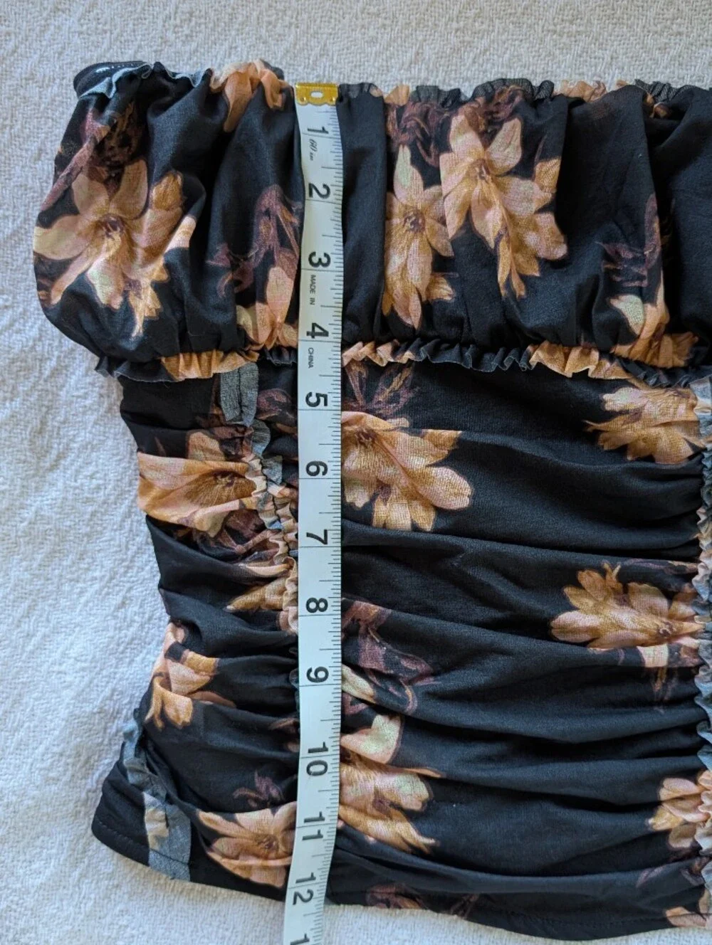 NWOT Free People Scottie Tube Top Tropic Night Smocked Floral Medium